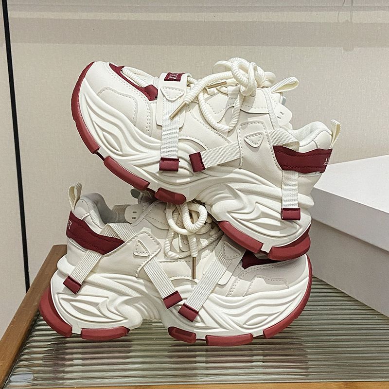 Thick-soled Heightening Dad Shoes Female Student Sports Running Shoes Casual Shoes_vogvips.com