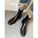 Square Toe Silent Short Commuting Black High Stretch Slim Autumn Winter Soft Sole System Inner Thick Heel Boots_vogvips.com