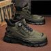 Men's Casual High-Top Work Boots With Thick Sole For Outdoor & Daily Wear - Anti-Slip Comfortable Martin Boots In Yellow, Green, Black_vogvips.com
