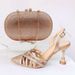 Fashion sexy women's shoe bag set lace mesh fabric ankle strap fringe rhinestone decoration_vogvips.com