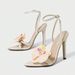 Factory Cross-Border Wholesale Pointed Toe 3D Flower Stiletto Sandals Women's Shoes Gorgeous Party Apricot High Heels_vogvips.com
