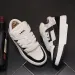 Bright Pink Chunky Platform Sneakers Shock Absorption Wide Laces Suede And Mesh Panels Casual Streetwear Footwear_vogvips.com