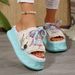 Women's Fashionable Height Increasing Flip Flops Thick Soled Color Block Sandals Summer New Versatile_vogvips.com