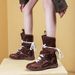 Women Boxing Boots 5Cm Height Increasing Boxing 2025 Autumn New Melard Outdoor Versatile Short Boots For Petite Women_vogvips.com