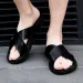 New Summer Shoes Italian Leather Slippers Men High Quality Size 38-47 Beach Slip On Flats Man Flip Flops Mens Sandals_vogvips.com