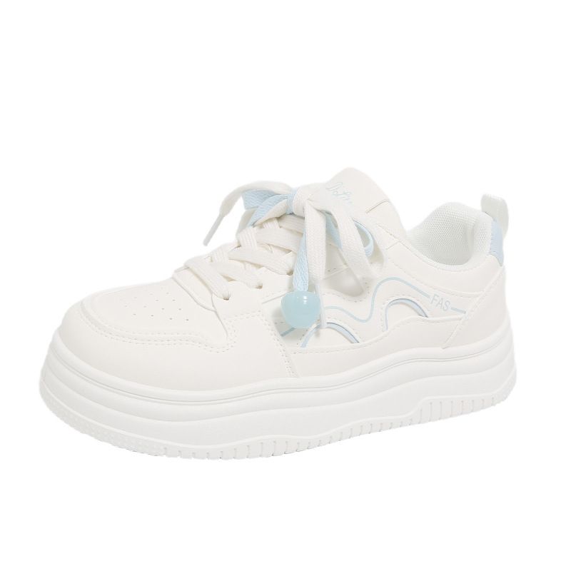 Fashion Thick-soled Soft And Cute Leather Surface Little White Shoes Cute And Tall Versatile Casual Sports Board Shoes Women_vogvips.com