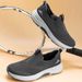 Men Fly Woven Breathable Walking Sneakers, Large Size Up To 46 Lightweight Casual Sports Footwear For Elderly Daily Wear_vogvips.com