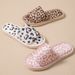 Cross-border EVA Silk Leopard Print Linen Slippers For Women, Simple European And American Style Indoor Home All-season Open-toe Cotton And Linen Slippers_vogvips.com