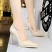 Thin Heel Super High Heel Waterproof Table Shallow Mouth Pointed Head Nightclub High Heels Single Shoes_vogvips.com