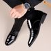 Men's Formal Dress Shoes - Business Oxfords With Breathable PU Leather & Hidden Height Increase For Wedding & Office British Groom Men's Shoes_vogvips.com