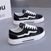 Black Canvas Women, New Breathable Low-top Sneakers, Trendy Korean Style, Versatile Soft-soled Hong Kong Style Women's_vogvips.com