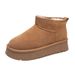 Zhou Dongyu Thick-Soled Cowhide Men's And Snow Longfeng Wool Genuine Leather Short Boots Women's Winter Thickened Warm_vogvips.com