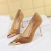 3739-20 Style Banquet Women's Xishi Suede Flower Embossed Metal Pointed High Heels Single Shoes_vogvips.com