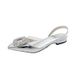 High Heels 2024 Summer New French Style Rhinestone Pointed Toe Square Buckle Thin Heel Sexy Open-Toe Sandals Women_vogvips.com