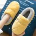 Winter Home Thick-Soled Cotton For Women, Furry Round-Toe Shoes, Indoor Slippers_vogvips.com