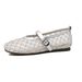 Cameido Silver Round-Toed Casual Shoes For Women's Daily Commuting_vogvips.com