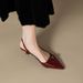 French Pointed Patent Leather Closed-Toe Sandals For Women Summer 2024 Top Quality New Fairy Style Retro Versatile Thin Heel_vogvips.com