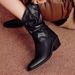 【youshilai】2025 Autumn Mid-Calf Riding Pointed Toe Chunky High Heel Short Slimming Slouch Boots For Women_vogvips.com