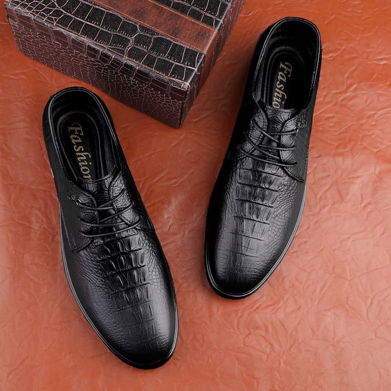 European Warm Series Autumn Winter Business Formal Men's Low-top Genuine Leather With Fleece Lining Top Layer Cowhide Wedding Derby Office_vogvips.com