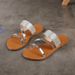 Women's Shoes Large Flat Bottom Rhinestone Casual Beach Sandals And Slippers For Women_vogvips.com
