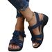 Foreign Trade Plus Size Summer 2026 New European And American Hollow Wedge Heel Peep-Toe Floral Buckle Strap Casual_vogvips.com