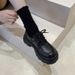 High Quality British Style Thick-Soled Women's Leather 2025 New Spring Versatile Black JK Loafers Platform Shoes Ins Trend_vogvips.com