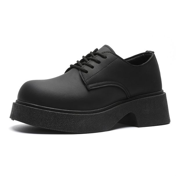 ShoeVault Leather Fashion Trend High Appearance Japanese British Style Low-top Derby Autumn Versatile Casual Men's Shoes_vogvips.com