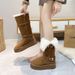 Fleece Thickened Long Tube Snow Cotton Shoes Heightened Thick-soled High Tube Snow Boots Women's Models_vogvips.com