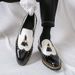 New Fashion Men's British Black Business Casual Loafer Shoes Daily Driving Office Leather Shoes One Foot Pedal Lazy Brown Banquet Dress Wedding Men's_vogvips.com