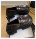 Platform Loafers For Women Retro Chunky Sole Leather Slip On Shoes With Metal Accents_vogvips.com