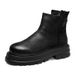 European Warm Series Martin Short With Fleece Lining Warm Men's Thick Sole Lightweight Work Boots Genuine Leather Casual Shoes For Men_vogvips.com
