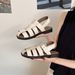 2025 New Flat Versatile Fashion Roman Summer Outdoor Closed Toe Hollow One-Strap Sandals For Women_vogvips.com