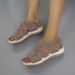 Women's In Stock 2024 Summer New Round Toe Breathable Casual Export Large Size Flat Beach Sandals For Women_vogvips.com