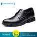 Men's Hollow Out Dress Leather Shoes Height Increasing Business Formal Shoes_vogvips.com