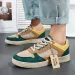 Mens Color Block Sneakers Suede And Leather Upper Casual Skate Shoes_vogvips.com