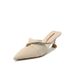 761-7 Manufacturer Wholesale Pointed Toe Stiletto Women's Open-back Mules For Casual Wear, Young Girl Style High-heeled_vogvips.com