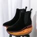 Large Size 46 Suede Chelsea Men's Shoes British Trend Casual High Top Leather Shoes Workwear Short Boots Martin Boots_vogvips.com