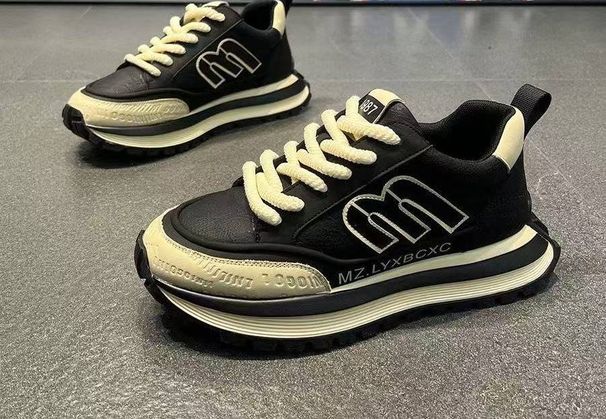 Men's Chunky Sole Retro Sneakers - Lightweight Breathable Walking Shoes For Men - Vintage Casual Athletic Shoes With Cushioned Comfort_vogvips.com
