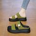 Retro Platform Flip-flops For Women, 26 Summer New Style, Casual Single-strap Sandals_vogvips.com