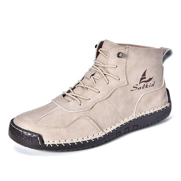 Men's And Women's Leather Shoes High-Top Handmade Martin Boots Retro Spring And Summer Casual Ankle Boots Size 36-48_vogvips.com