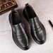 Men's Genuine Leather Dress Shoes - Business Casual Oxfords With Round Toe, Comfortable & Breathable For Daily Wear Cowhide All Match Men's Shoes_vogvips.com