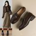 Rose Flower Buckle Loafers For Women, 2026 Spring Vintage British Style Slip-on Shoes, Versatile All-season Women's_vogvips.com