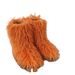 Faux Shearling Snow Boots For Women - Punk Y2K Style Low-Cut Booties With Fringe Detail, Trendy Winter Shoes For Casual Wear_vogvips.com