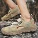 Men's Summer Sandals Hollow Breathable Closed-Toe Outdoor Casual Non-Slip Hiking Shoes, Large Size 46_vogvips.com