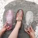 Women's Summer Open-Toe Retro Roman Shoes, Hollow Buckle Flat Sandals, Transparent Crystal Jelly Sandals_vogvips.com