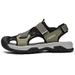 2024 Summer Men's Large Size Sandals Outdoor Beach Shoes Velcro Toe Sandals Head Layer Leather Breathable Casual Shoes_vogvips.com