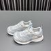 Lan Cabinet Mesh Agan For Women 2025 Summer New Round Toe Thick Sole Thin Breathable Soft Leather Casual Sports Shoes_vogvips.com