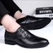 Embossed Grid Men's Shoes Casual Leather Shoes, Formal Leather Shoes Inner Height Increase Men's Shoes_vogvips.com