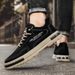 Suitable For All Seasons Men's Trendy Brand Fashion Casual Leather Shoes Chinese Style Sneakers Personalized Letter Print Stitched Loafers_vogvips.com