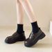 Small Leather Shoes Women's Models Fleece Platform Loafers Women's Shoes Shoes_vogvips.com